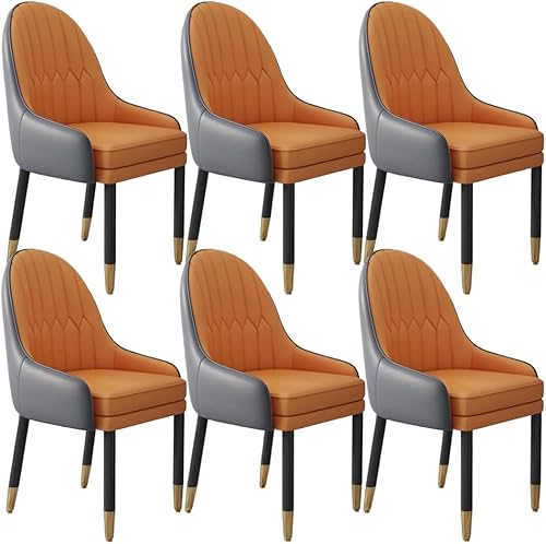 Miniatura 10 de YVYKFZD Sillas de comedor de cuero, juego de sillas de comedor, silla de cocina con patas y respaldo de madera, sillón tapizado, silla auxiliar