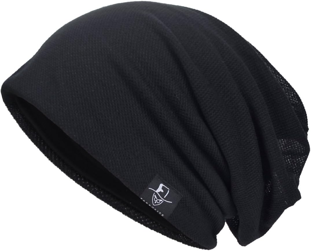 Men Slouch Hollow Beanie Thin Summer Cap Skullcap