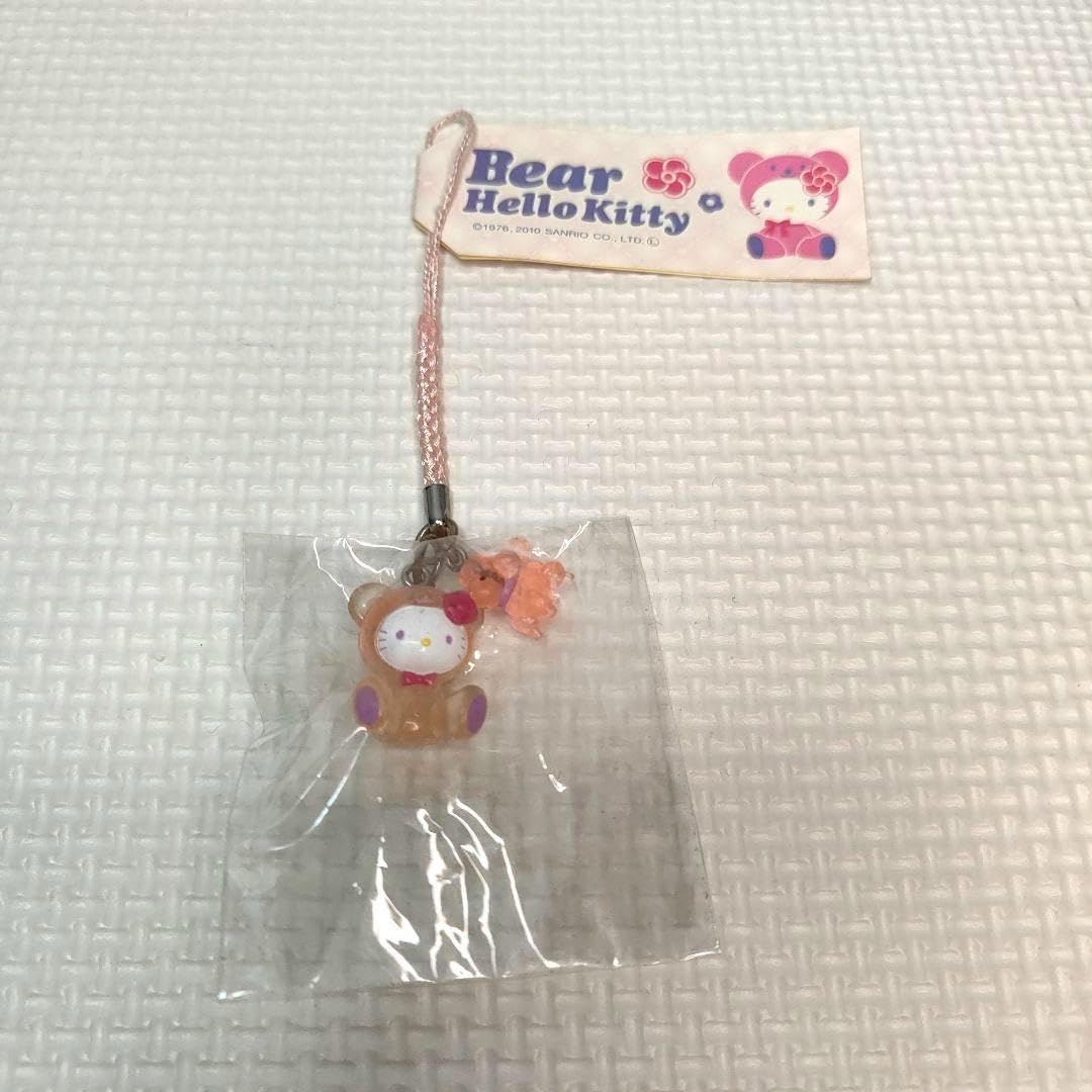 2010年　サンリオ　キティ　ベア　プードル　根付　ストラップ 限定キティ ベア＆プードル Bear Hello Kitty 根付ストラップ