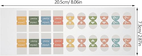 Miniatura 6 de NUOBESTY Notas para libros, 6 hojas, etiquetas adhesivas para cuadernos, pestañas adhesivas para libros