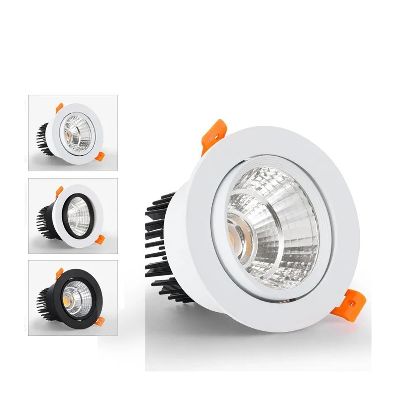 Downlight LED ściemniana lampa sufitowa z regulowanym kątem