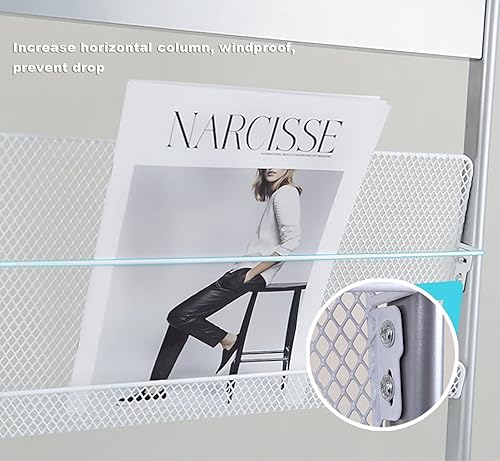 Miniatura 3 de Revistero Revisteros para periódicos Soporte de literatura portátil Revistero de oficina, Revisteros independientes Almacenamiento de folletos para