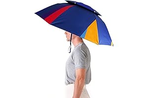 2-Layer Portable Umbrella with Hat Function