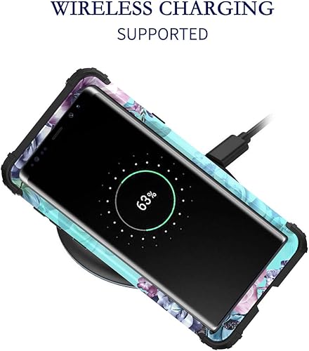 Miniatura 5 de Casetego Funda compatible con Galaxy Note 9, a prueba de golpes, de tres capas, resistente, de plástico duro, parachoques + funda protectora de goma