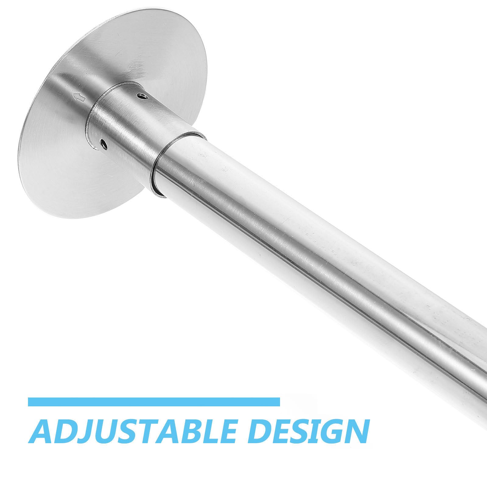 BESTOYARD Barra 70-95 Extensible Ducha Curva de Acero Inoxidable Cm