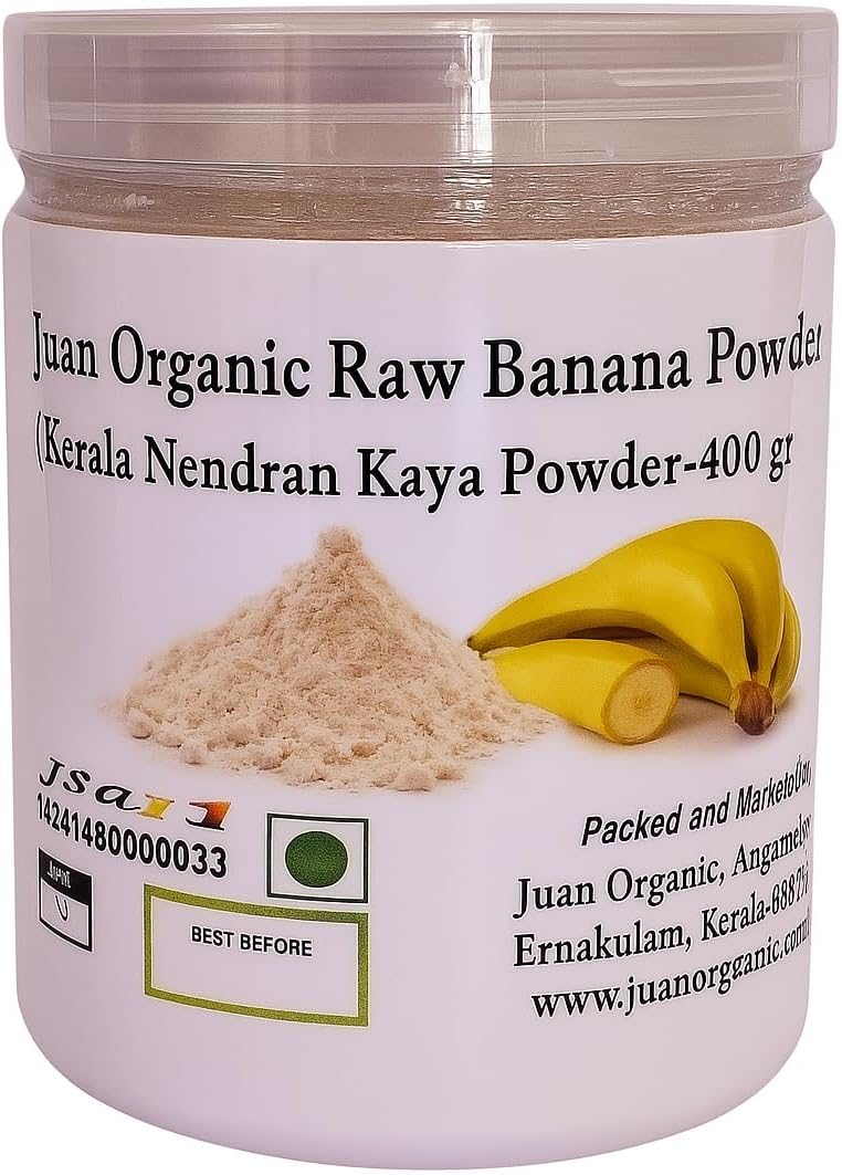Juan Organic® Raw Banana Powder ( Kerala Nendran Kaya Powder - 400 g )