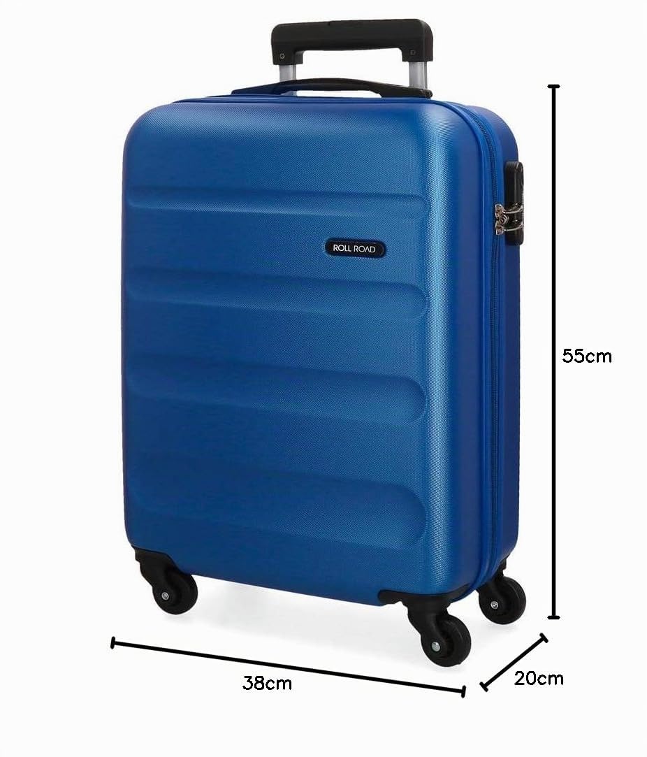 ROLL ROAD Trolley Rigido Cabina 55M, Flex Azzurro