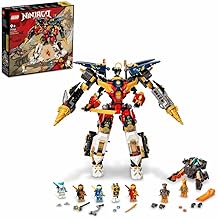 LEGO 71765 Ninjago Le Robot Ultra Combo Ninja 4 en 1, Jouet Voiture, Jet, Tank et 7 Minifigures pour Enfants +9 Ans avec bannière de Mission à Collectionner