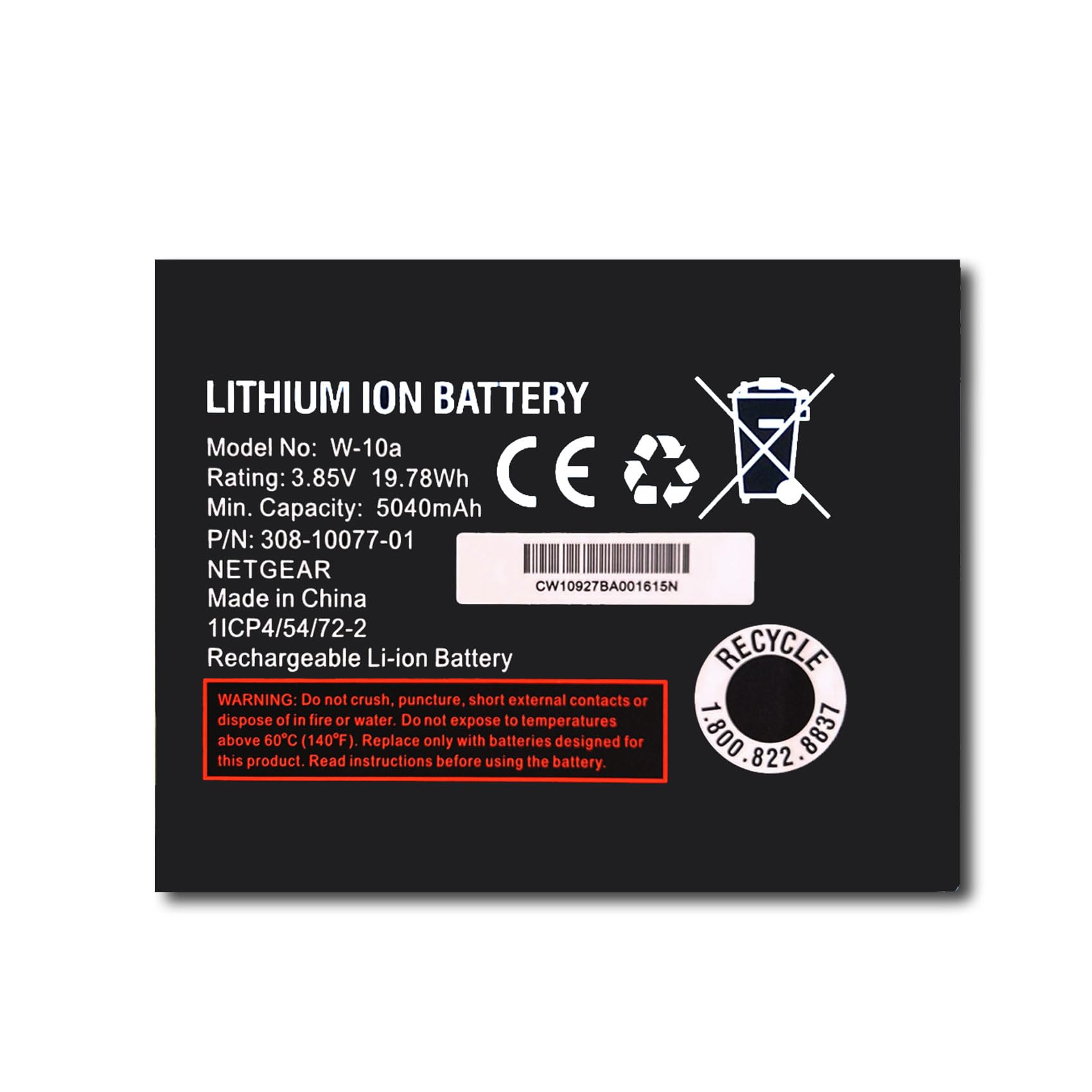 TGXJI Replacement Battery for W-10a,?2025 New Upgrade? High Capacity Battery for Netgear MR1100/MR2100 AT&T Nighthawk M1 Mobile Hotspot Router