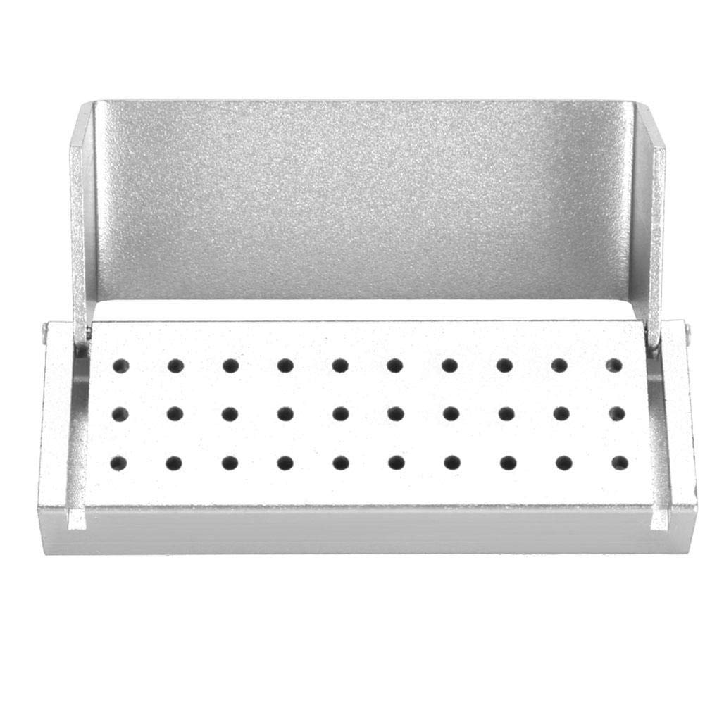 Caja de desinfección dental aluminio 30 agujeros Portafresas autoclavable