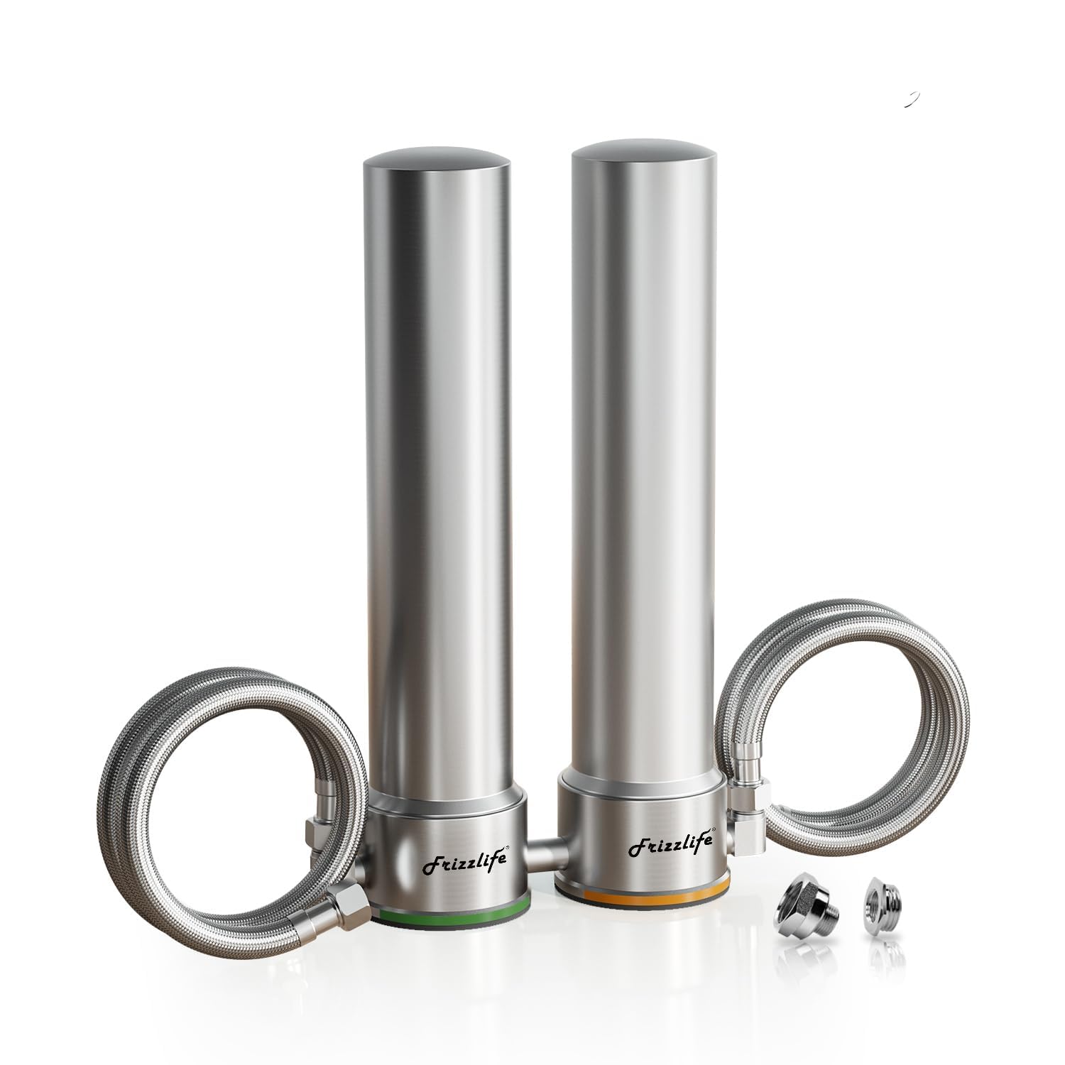 Frizzlife UDS99-S Untertisch-Wasserfiltersystem, 8-stufige Wasserfilterung mit Direktanschluss, 0,5 Mikron, reduziert 99,99% Blei, Chlor, Schwermetalle, Kalk und Kalkstein, Edelstahl，Blaue Ausgabe