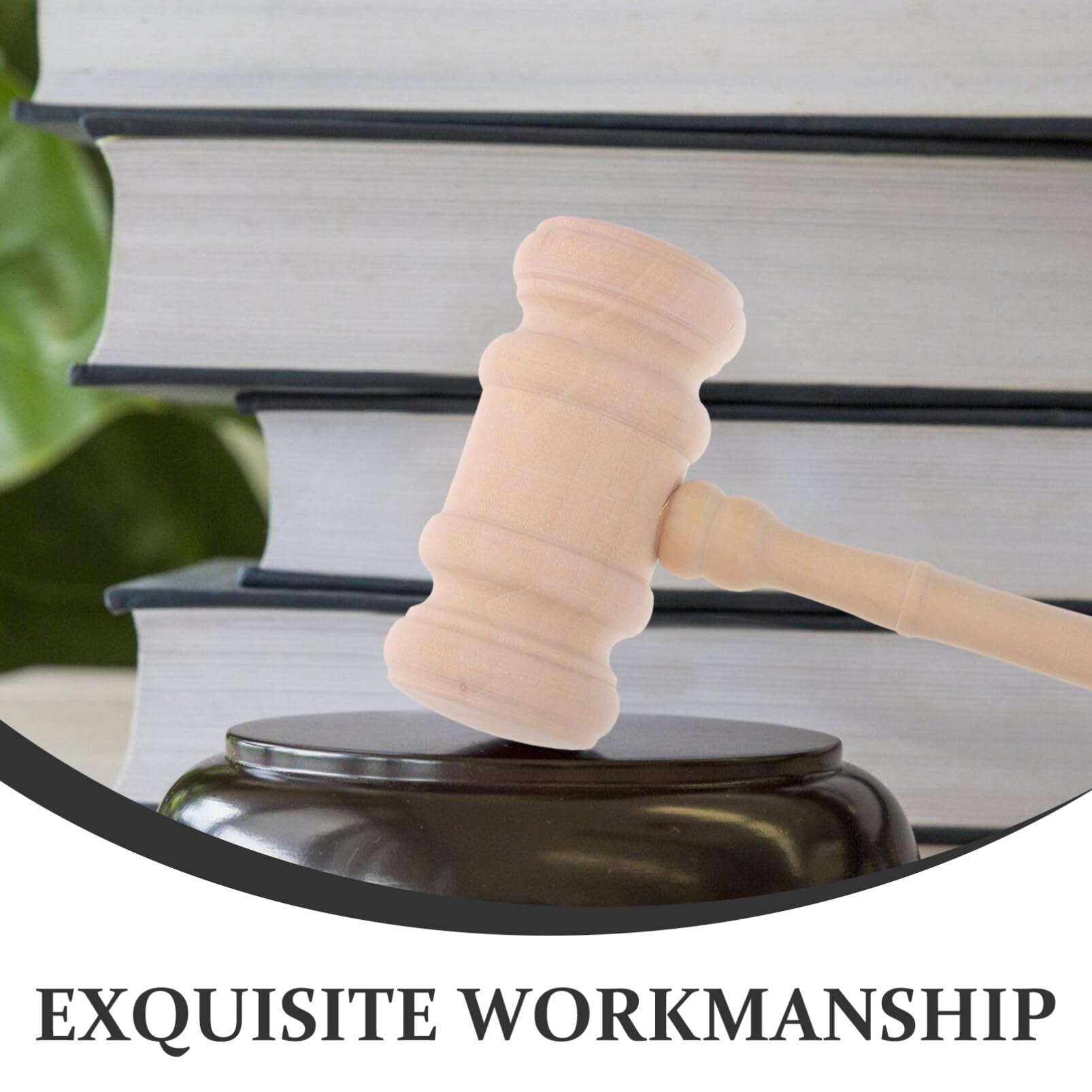 Juego de martillo y bloque, martillo de subasta, juego de martillo y bloque, martillo de juez de madera, martillo, bloque de sonido for juez, abogado, subasta, tribunal, regalos for estudiantes, marti