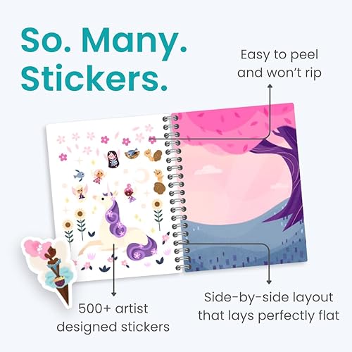 Miniatura 3 de Cupkin Libro de calcomanías de princesas para niños, un mundo mágico de Cupkin, artículos esenciales de viaje en avión para niños pequeños, más