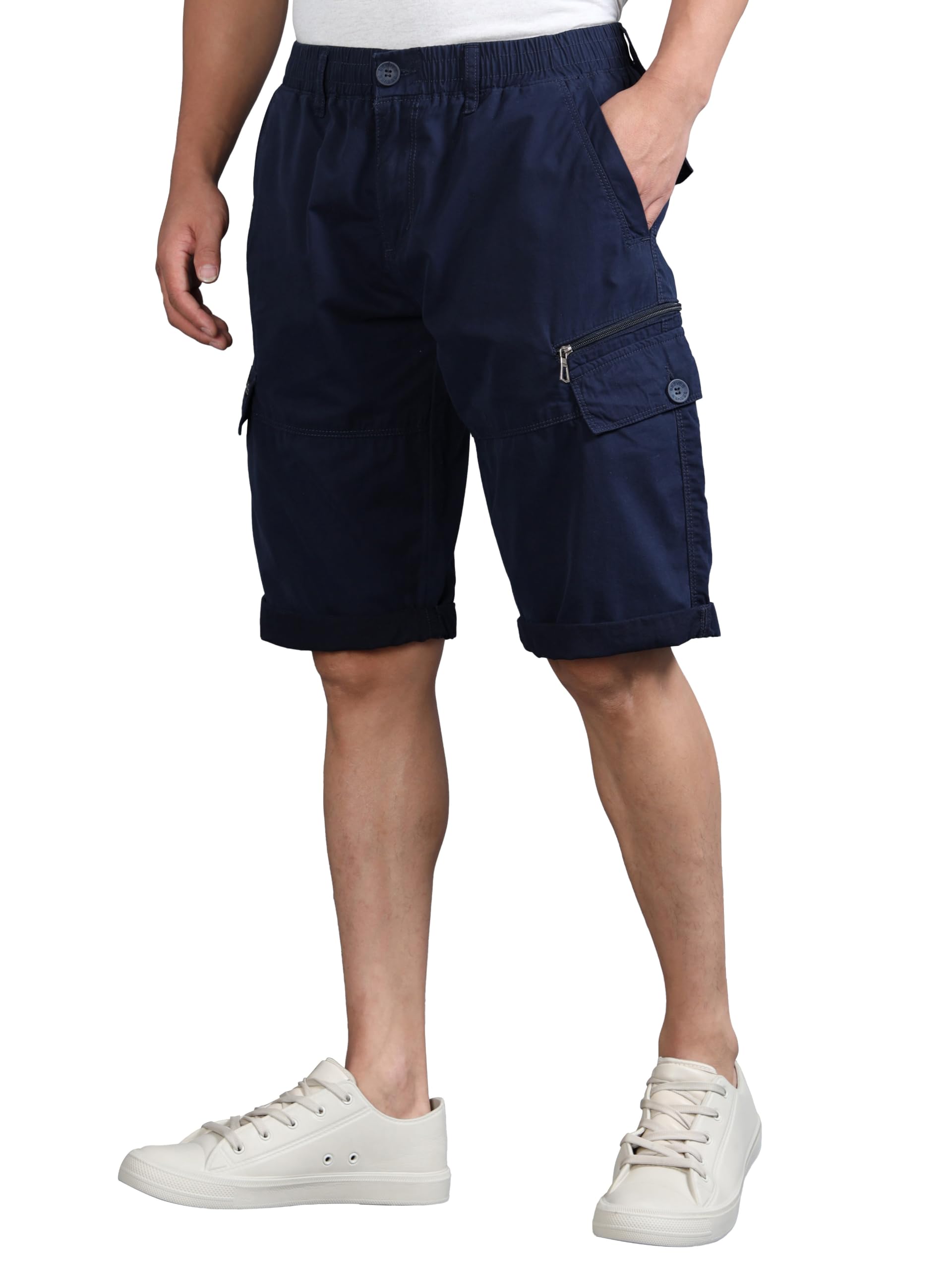 beevee Men's Black 7 Pocket Utility Shorts-picture-28