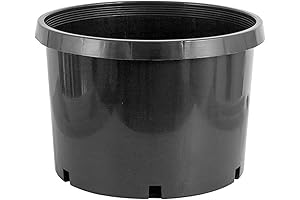 Pro Cal 10 Gallon Premium Black Nursery Pots (Pack of 5) with Drainage Holes