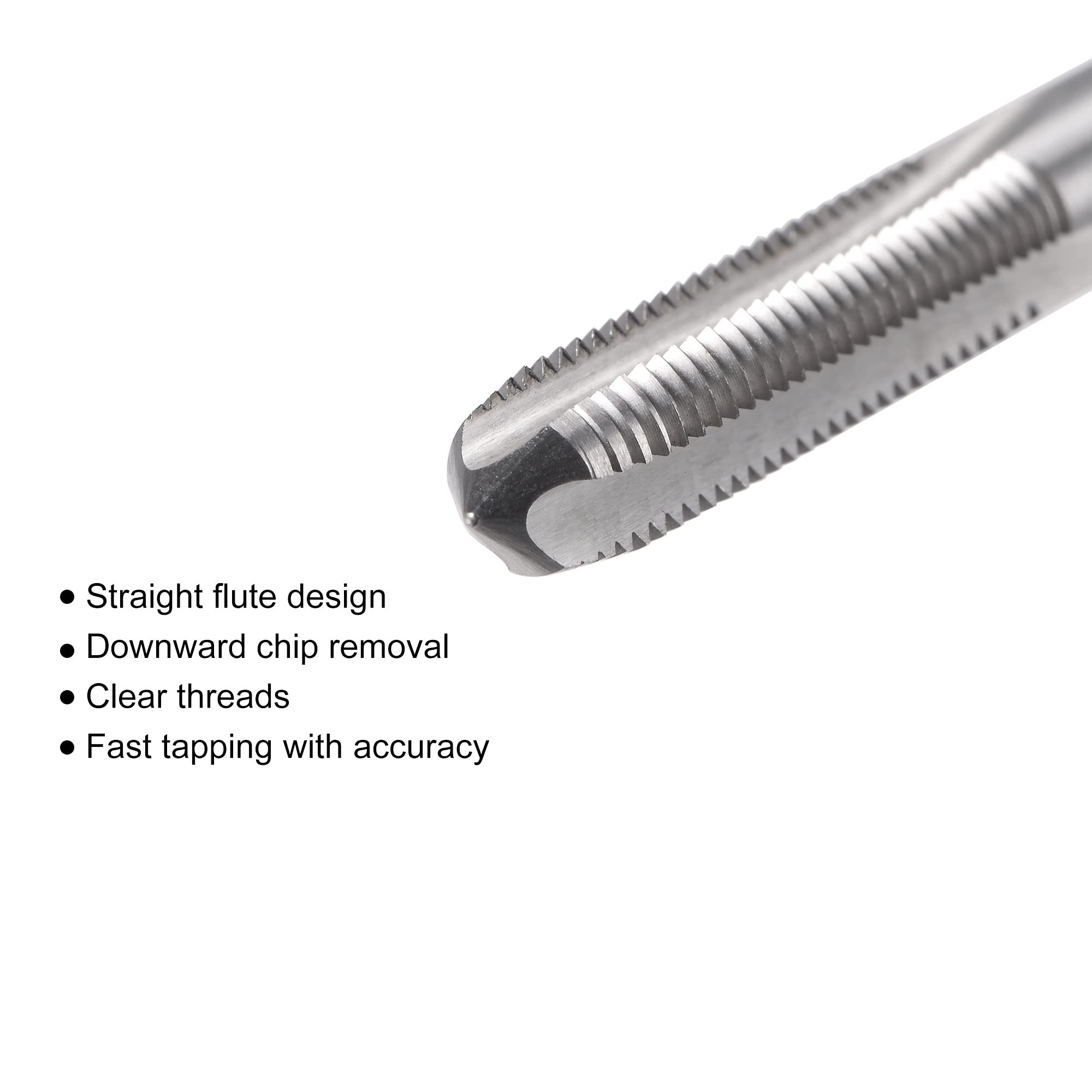 sourcing map Taraud Filetage de tuyau Z 1/2-14 NPT 60 degrés HSS 4 flûtes longueur 75 mm