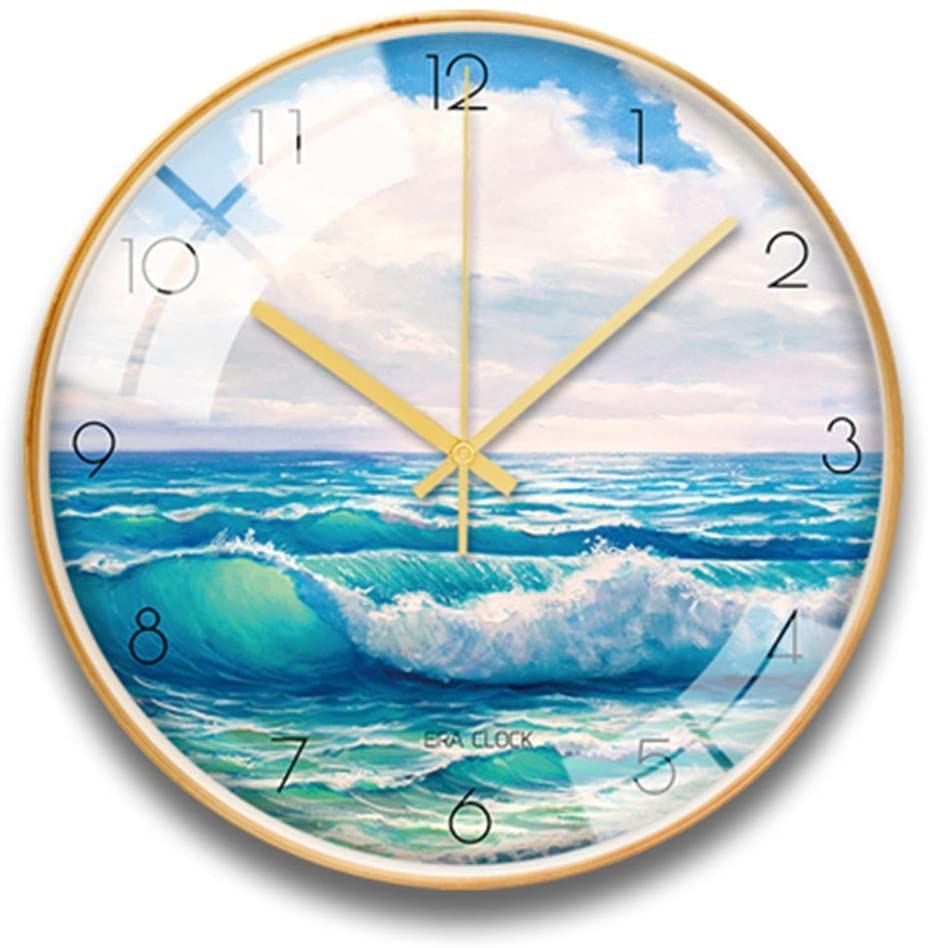 Horloge de personnalité murale pour habiller un mur vide avec un motif marin unique