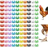120 Pcs Chicken Leg Bands, 10 Color Numbered Chicken Leg Rings Identification Band Chick Tags for Legs Poultry Foot Rings Legs Bands for Poultry Identification, Number Arrangement 1-12 (16mm)