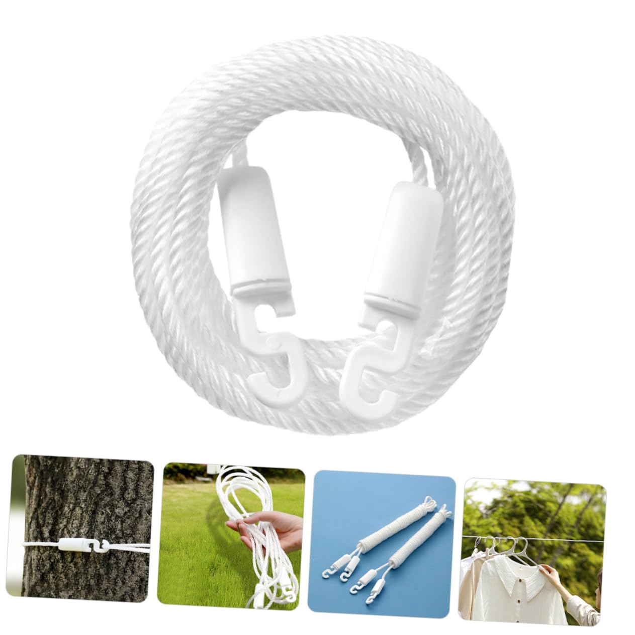 Cabilock Lot De 5 Cordes À Linge Multifonctions pour Lextérieur Robustes Coupe-Vent Et Non Séchantes pour Le Camping À Domicile