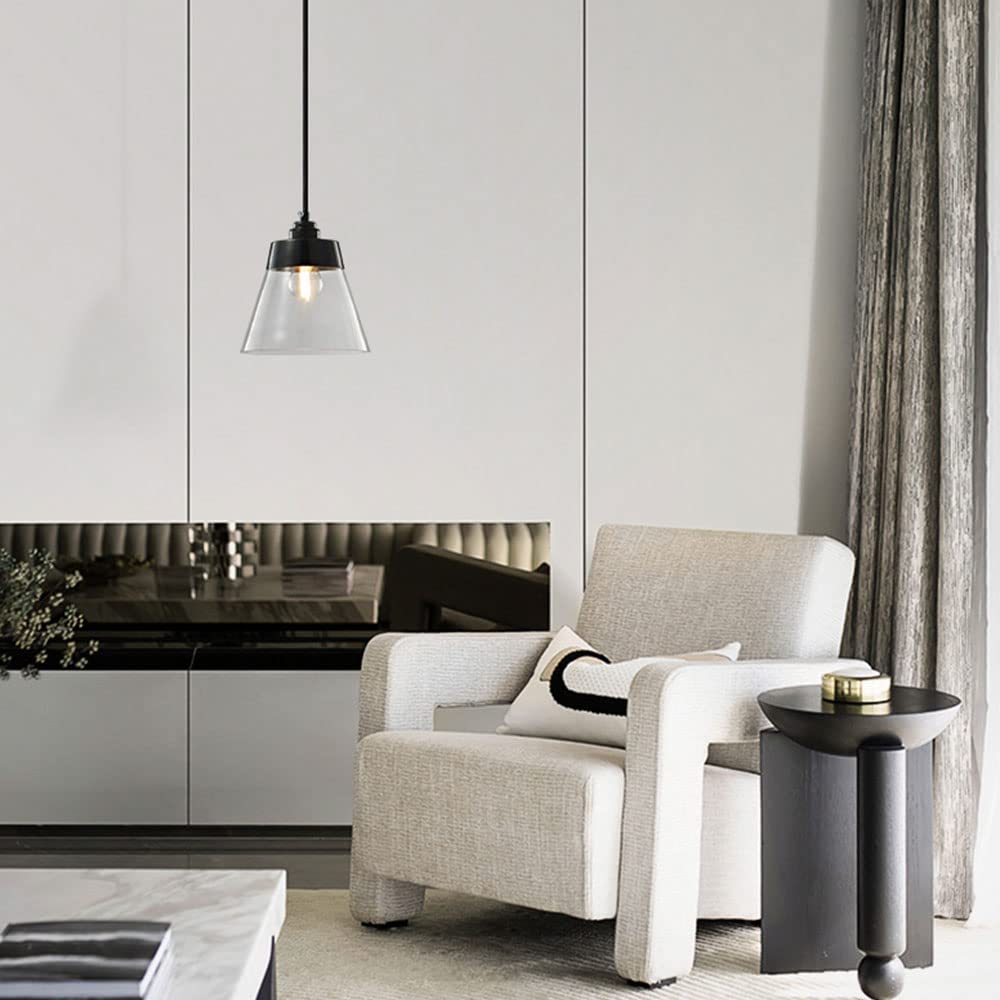 E27 Tout en cuivre Nordic Kitchen Island Lampe à suspension en verre à tête unique Simple Moderne Chambre Chevet Lampe suspendue Restaurant Bar Café Plafond Lustre Ligne de suspension réglable It's so