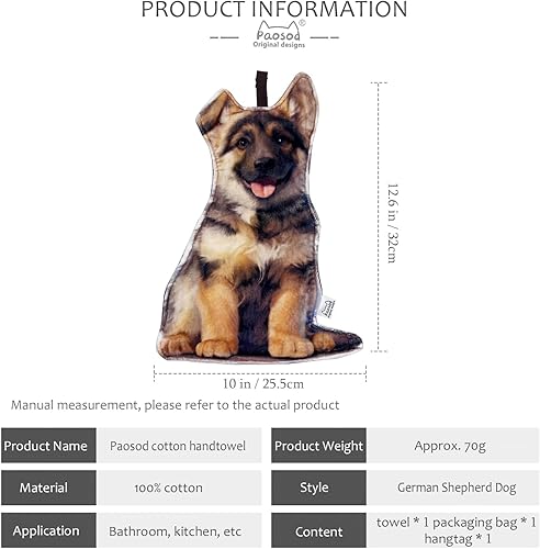 Miniatura 7 de Toallas de mano para perros para baño, cocina, decoración del hogar, toallas de mano de pastor alemán, toallas de cara colgantes, absorbentes,