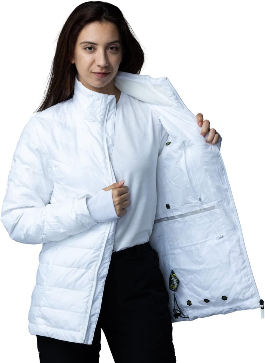 Apricoat EcoDown Jacket - Packable Lightweight Water-Resistant Hooded Puffer Jacket - Windproof Winter Coat with Insulation