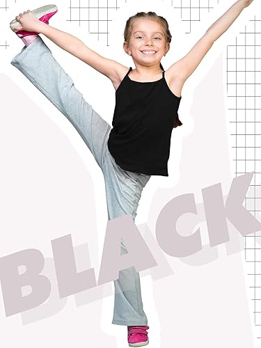 Miniatura 5 de Geyoga Camisola sin mangas con espalda cruzada para niña, paquete de 6