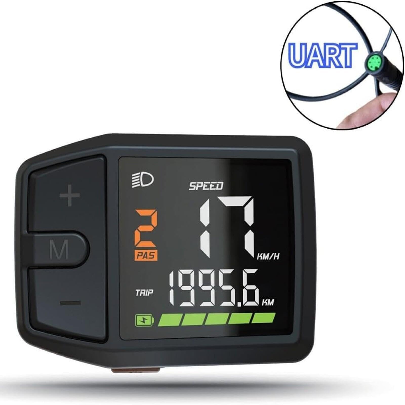 ChicBosom Ebike UART/CAN Protocol Display, for Bafang M500 for M600 BBS01 02 HD Motor DZ41, Two Protocols, 5 Hole Plug,Triangle Plug(UART)