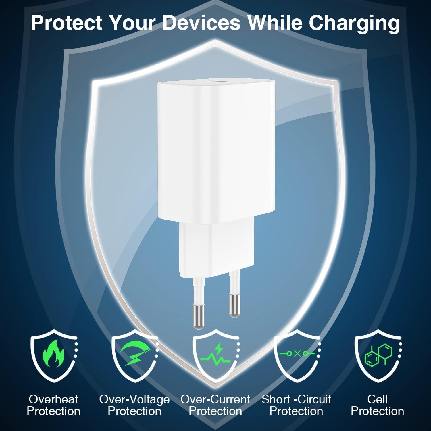 Chargeur Rapide iPhone, certifié Apple MFi 20W Chargeur Rapide avec 2m Câble USB C pour iPhone 14/14Pro/ 13/13 Mini/13 Pro/13 Pro Max/12/12 Mini/12 Pro/12 Max/11/11 Pro/11 Max (1)