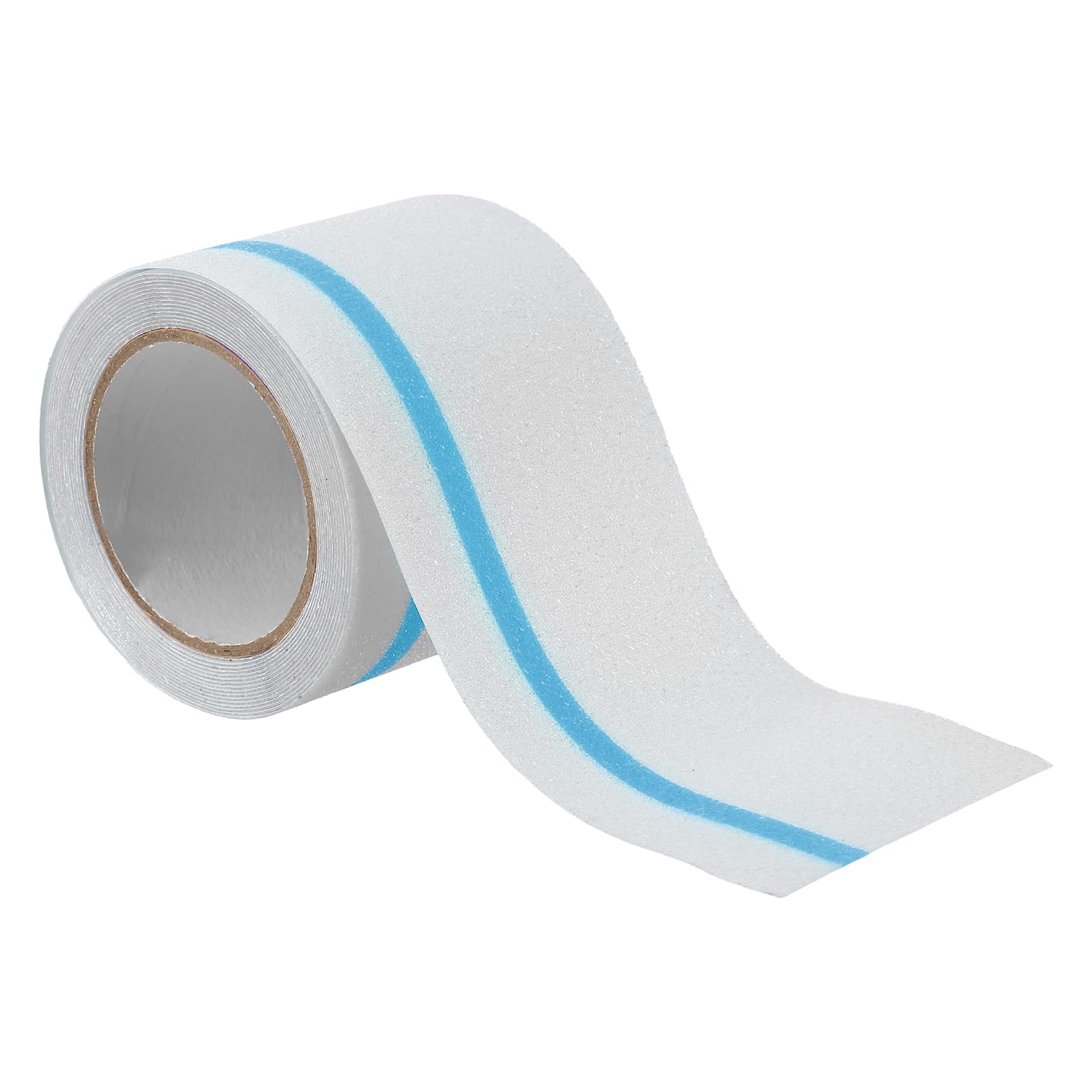 sourcing map 10cm x 5m Anti Slip Traction Tape, Clear Grip Tape with Blue Glow, Waterproof Non Skid Strips for Indoor or Outdoor Stairs Steps, and Other Smooth Surfaces