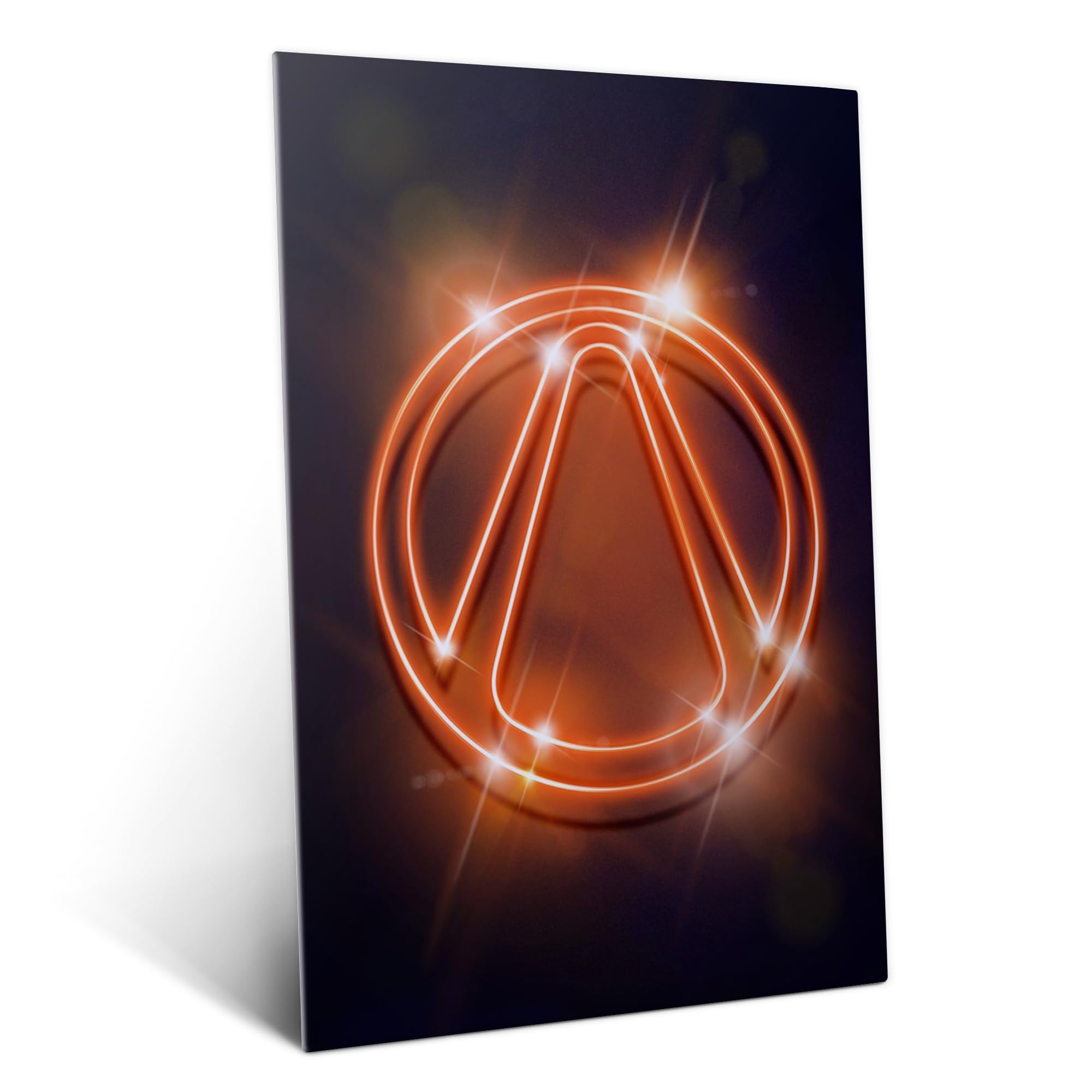 Displate Metall poster Borderlands Vault Neon Wandkunst Deko Größe L | Bild Plakate für Schlafzimmer Dekor, Geschenke. Magnetische Befestigung Wandposter, Wanddeko. Metall Wandkunst.