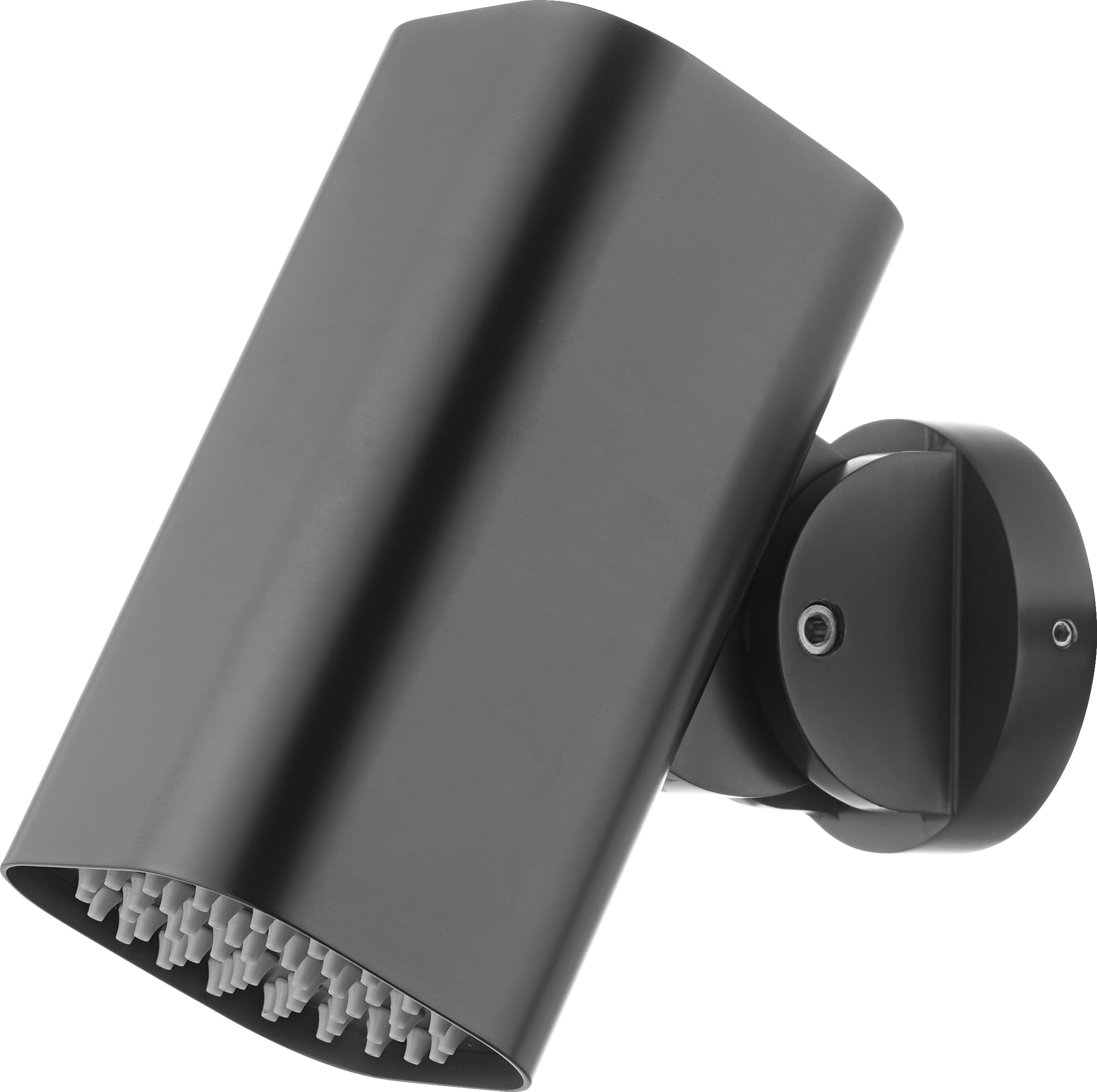 Imex - Soffione doccia effetto pioggia basculante da 8° a 48° nero | Soffione quadrato tipo faretto anticalcare con attacco 1/2" | Realizzato in acciaio inossidabile S.304 | Ricambio originale IMEX
