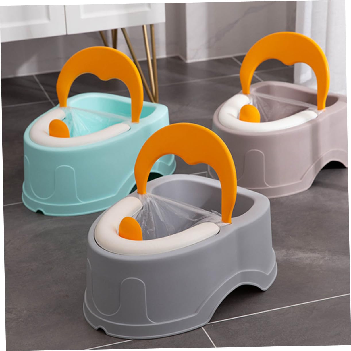 Inodoro Pequeño Infantil Azul de Pp y Pvc, Diseño Compacto