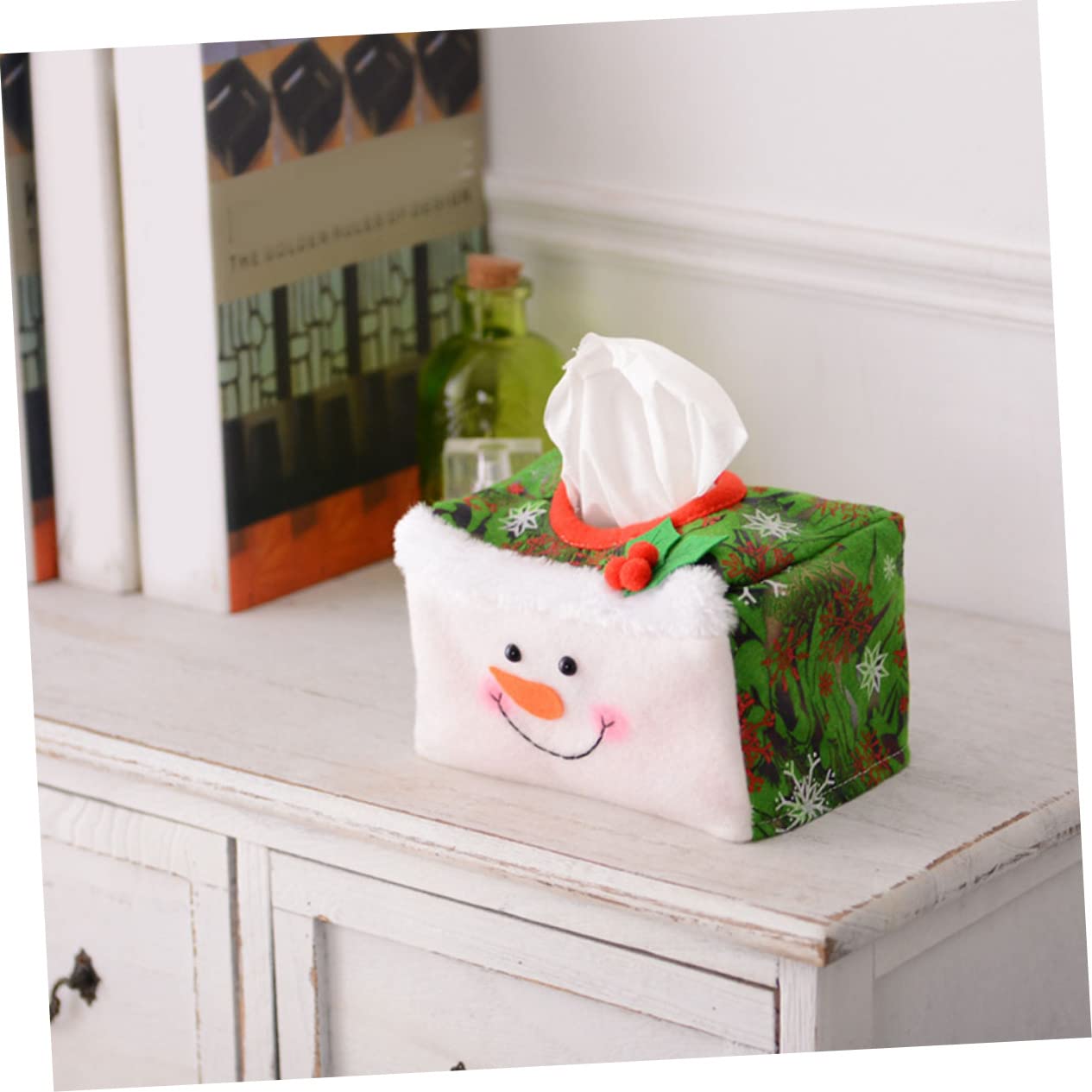 Levemolo 2pcs Box Christmas Tissue Box Tissue Cover Decorative Tissue Bag Christmas Tabletop Decor Christmas Adornment Christmas Tabletop Layout Tissue Organizer Tissue Bags