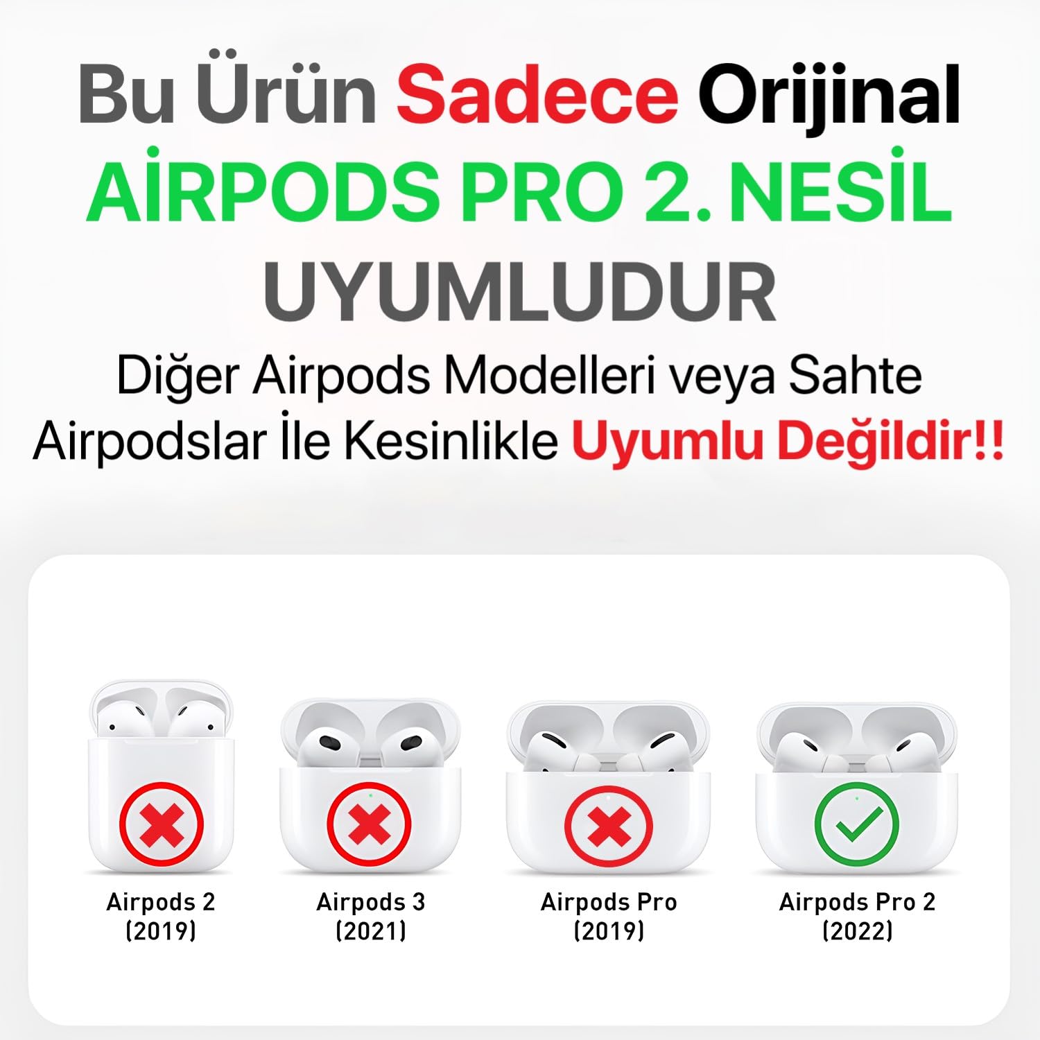 Minesk Airpods Pro 2. Nesil ile Uyumlu Leather Skin Serisi Parmak İzi Tutmayan Dış Yüzeye Sahip ve Mükemmel Koruma Sağlayan Orta Sertlikte Silikon Kılıf (Haki)
