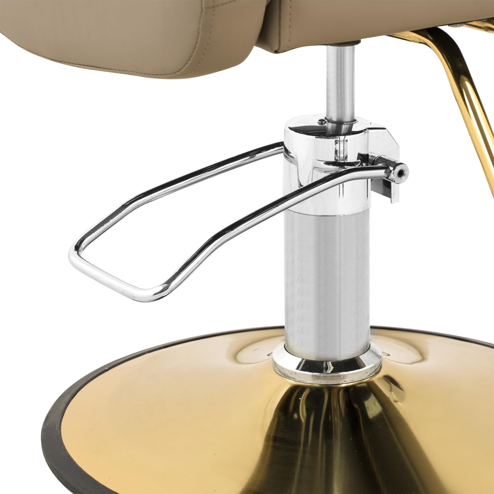 Physa Friseurstuhl höhenverstellbar mit Fußstütze Sitzhöhe 53-64 cm 180 kg Beige
