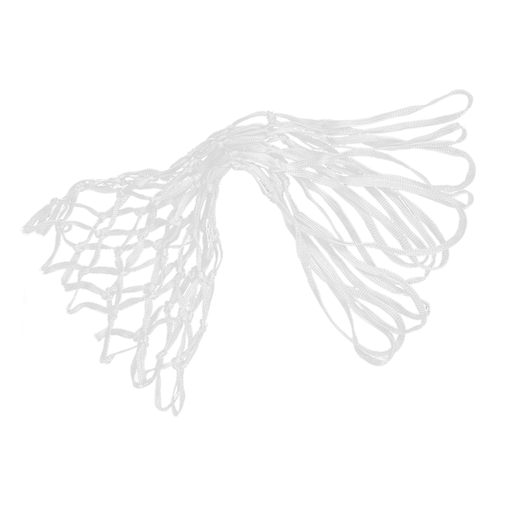 Toddmomy Nylon Basketball Net Replacement Heavy Duty Loops Durable Basketball Accessories for Standard Use Easy Installation White Color