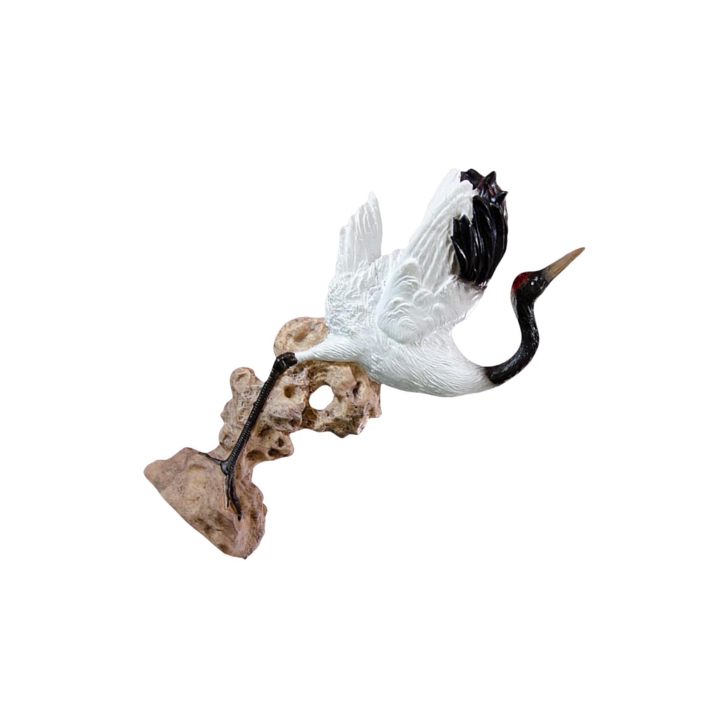 Alcxazs Resin Dance Crane Shape Statue Courtyard Sculptures Exquisite For