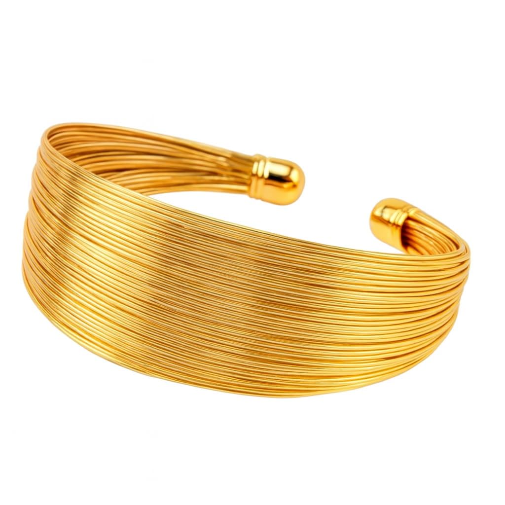 MAJALE Brazalete dorado mujer, Ancho Ajustable - Pulsera con Acabado baño de oro - Estilo Vintage, Joyería de Diosa Griega o Egipcia