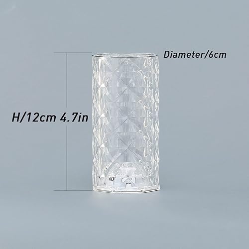 Miniatura 5 de Paquete de 6 mini lámparas LED de escritorio de acrílico blanco cálido, mini lámpara de mesa, luces nocturnas decorativas, adecuadas para una fiesta