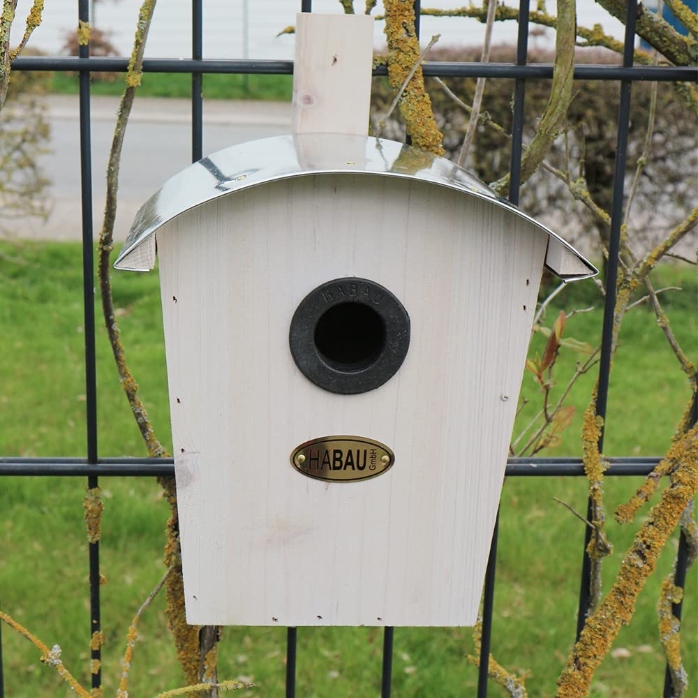 Habau 2963 Nichoir avec Toit Arrondi Blanc