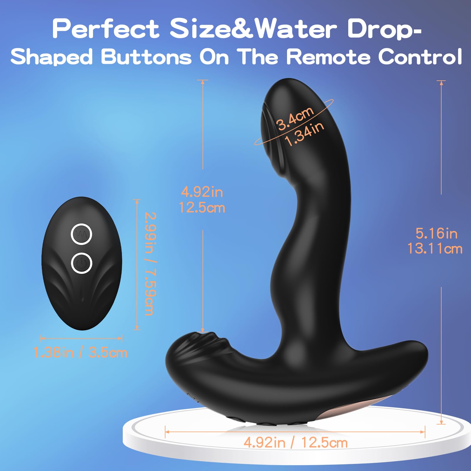 Vibratore della prostata con telecomando, 20 modalità di vibrazione, sextoy portatile per uomini, stimolatore/forma del punto G, vibramasser per donne/coppie