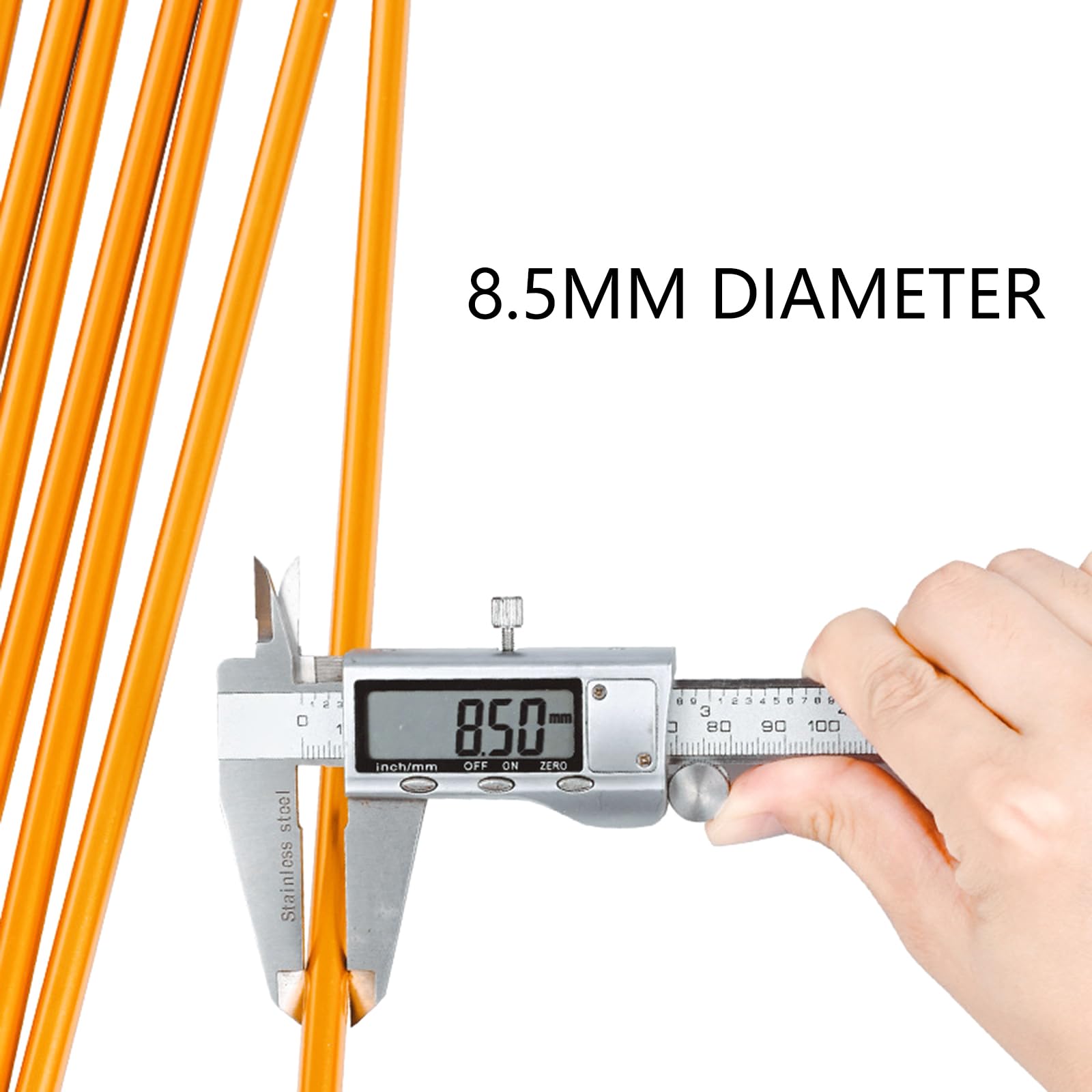 Teleskop-Aluminium-Zeltstangen, Reparatur-Set, 3,6 m, 4 m, 4,4 m, Wind- und Regenschutz, Camping-Zubehör, Aluminium-Zeltstangen Ersatz