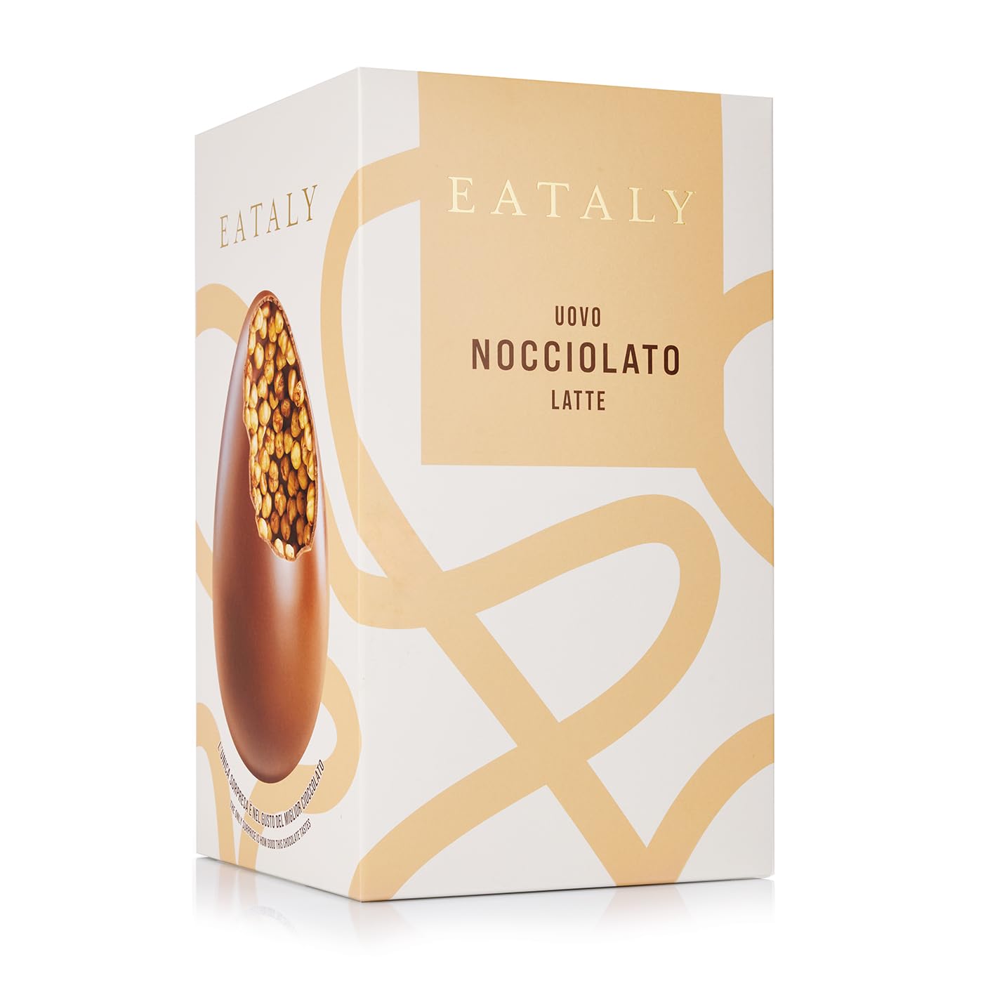 Uovo di Pasqua Cioccolato al Latte con Nocciole 400g Eataly - Bean to Bar, Nocciole Italiane Intere, Elegante Incarto