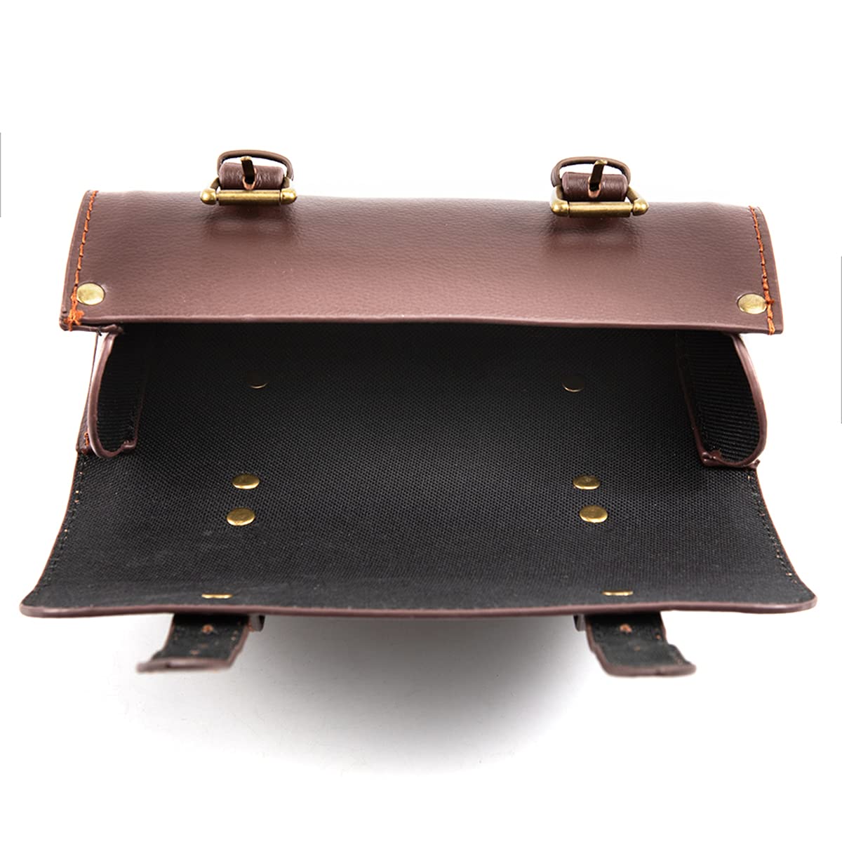 Borsa da sella per moto, mini forcella da moto, manubrio in pelle PU, custodia per attrezzi (D)