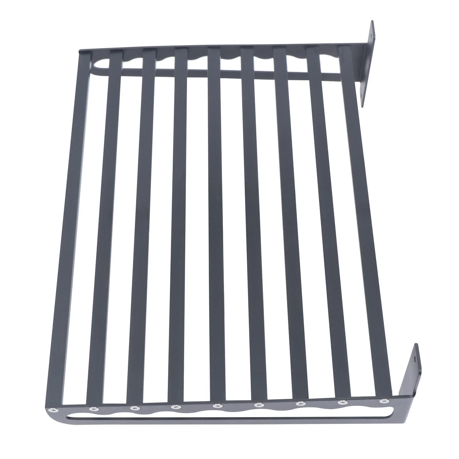 Supporto da parete per forno a microonde, in alluminio, nero, per microonde, da cucina, 50 x 39,5 cm, foratura