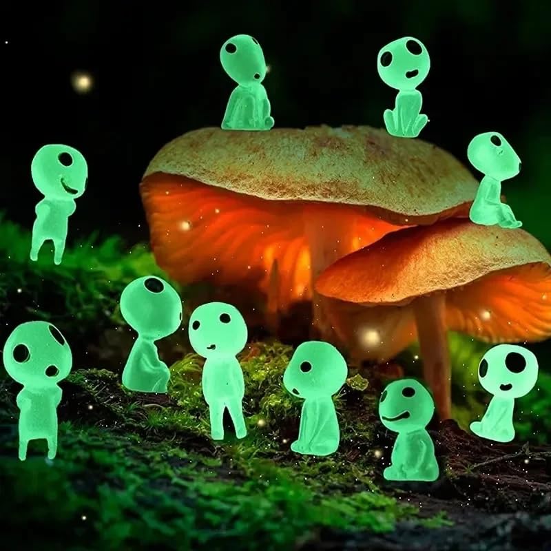 Finyoffiy 20Pcs Glow in the Dark Tree Spirits Glow in Dark Tree Elves Fairy Mini Glow Fairy Garden Accessories Outdoor for Decor Plant Tree Patio Lawn Terrace Balcony Yard Micro Landscape Kit (20Pack) - Image 2