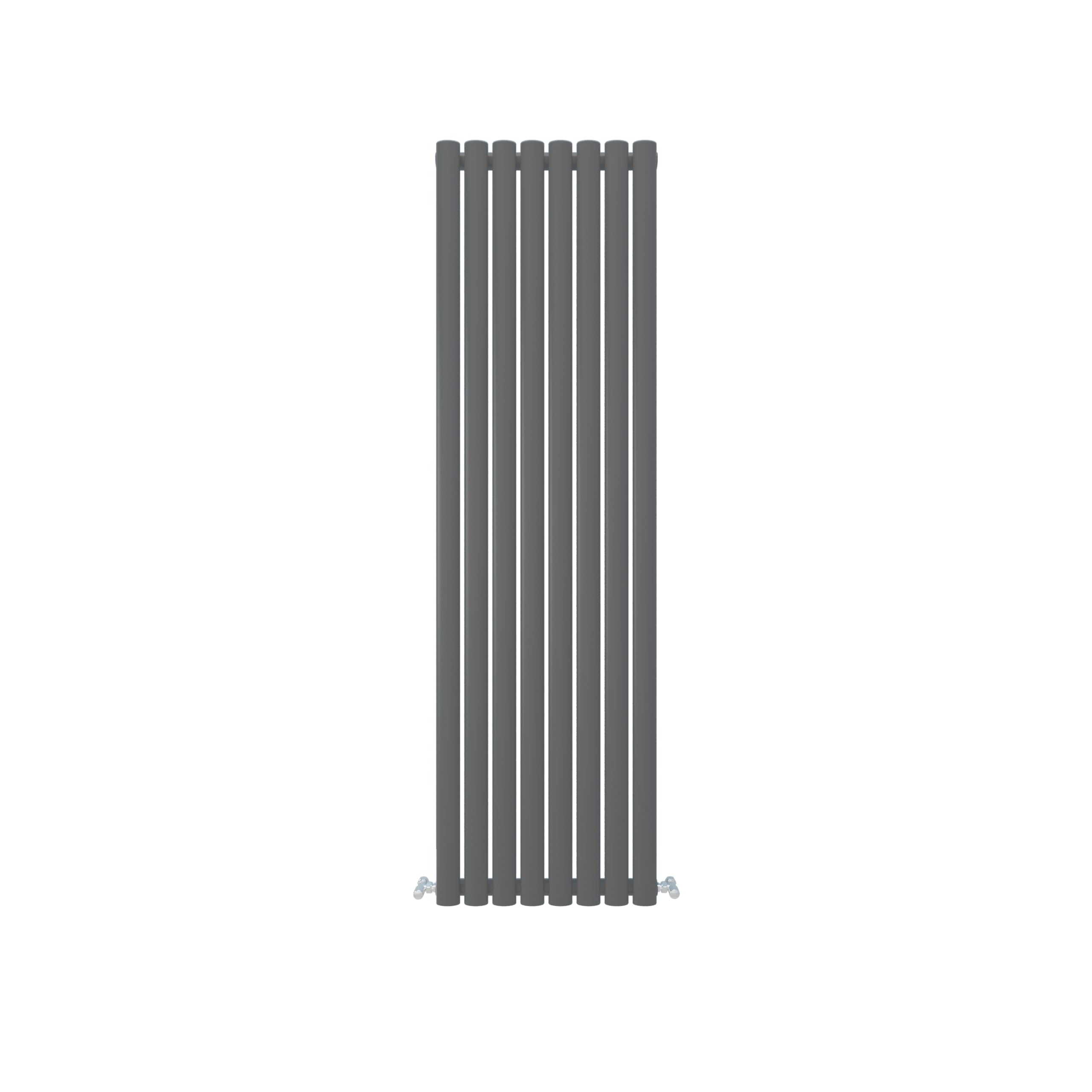 Biubiubath Anthracite 1600 X472mm Column Radiators Oval Single Panel Heater Designer Vertical Radiator