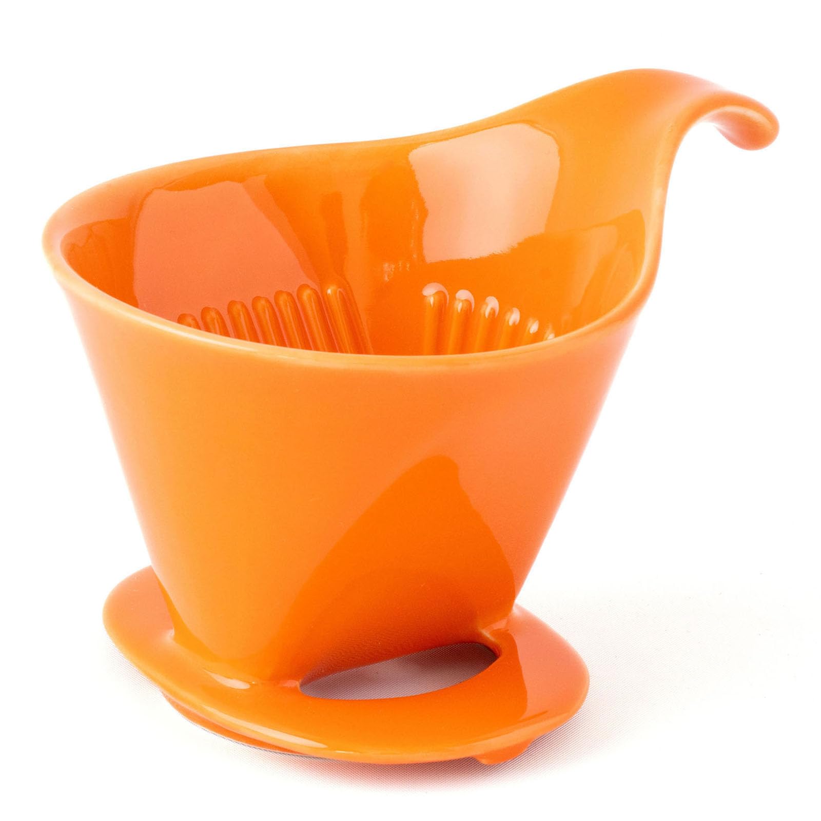 Zero Japan - Bee House Pour Over Coffee Dripper - Lead-Free & Cadmium-Free Ceramic Coffee Maker with Elegant Peek Hole, Drip Cone Brewer Coffee Gifts, Brewing Accessories - Tangerine, Standard Size