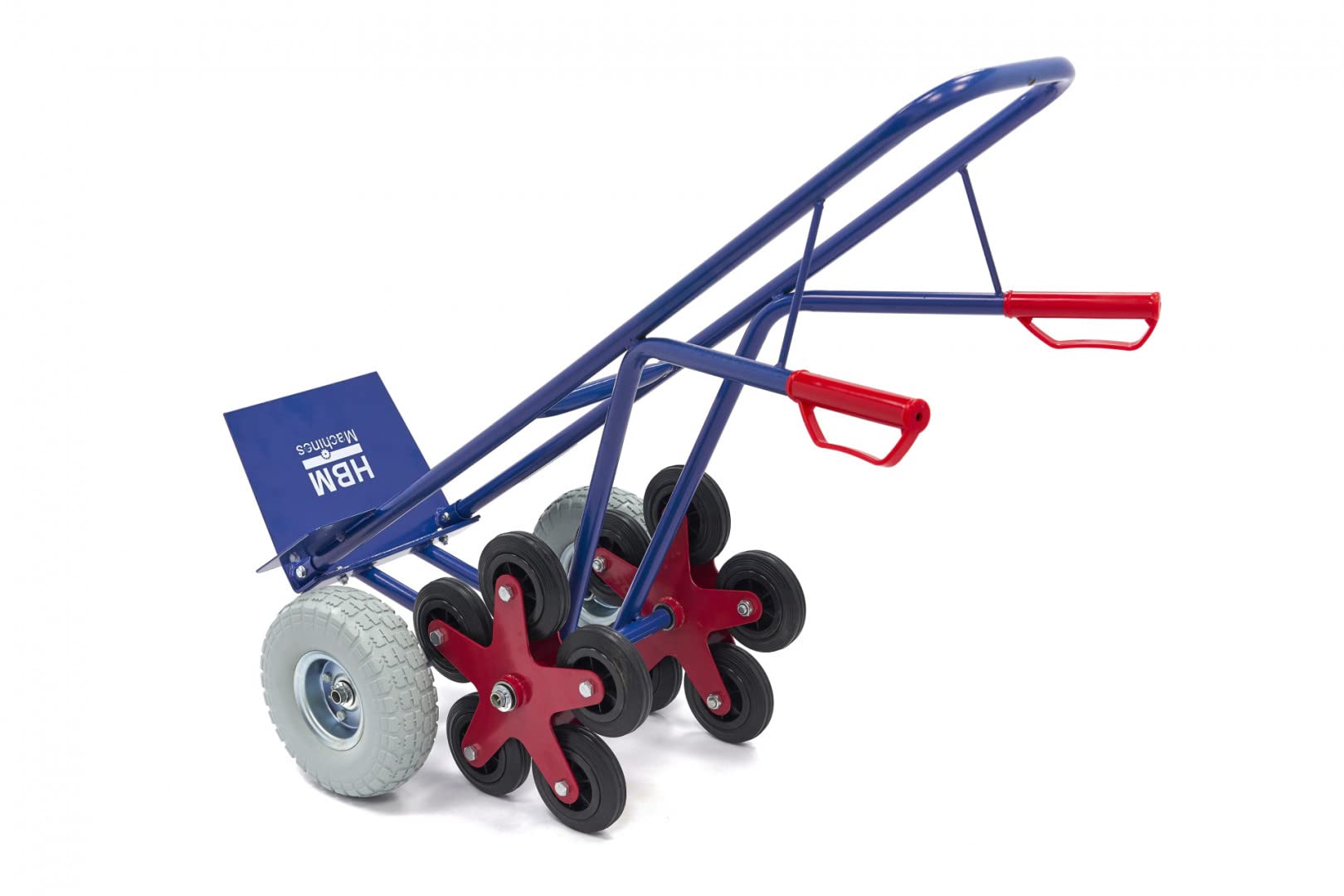 Schwerlast-Sackkarre 300 kg - Sackkarre Transportkarre Transport-Stapelkarre Große Räder, klappbar Treppensackkarre - Treppensteiger aus Stahl mit 5 Sternförmigen Rädern